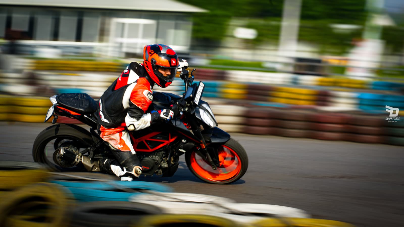 KTM naked bike cornering hard